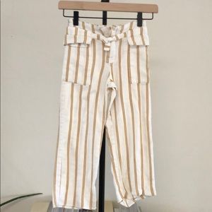 Zara striped crop pants size 10